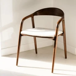 Ygo Stoel HANSON Ash Wood Walnut| Stoelen