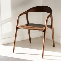 Ygo Stoel HJALMAR Ash Wood Walnut| Stoelen