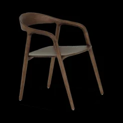 Ygo Stoel HJALMAR Ash Wood Walnut| Stoelen