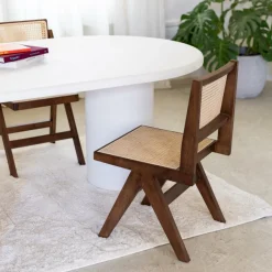 Ygo Stoel JAKI Ash Wood Walnut/Rotan| Stoelen