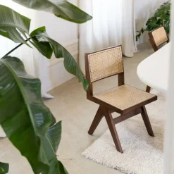 Ygo Stoel JAKI Ash Wood Walnut/Rotan| Stoelen
