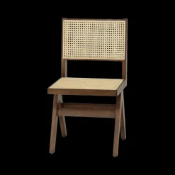 Ygo Stoel JAKI Ash Wood Walnut/Rotan| Stoelen