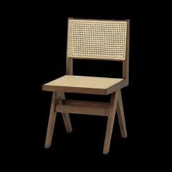 Ygo Stoel JAKI Ash Wood Walnut/Rotan| Stoelen