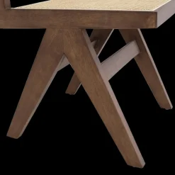 Ygo Stoel JAKI Ash Wood Walnut/Rotan| Stoelen
