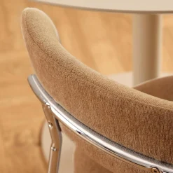 Ygo Stoel LYKKO Terracotta/Chrome| Stoelen
