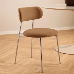 Ygo Stoel LYKKO Terracotta/Chrome| Stoelen