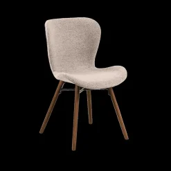 Ygo Stoel PLATS Monza Beige - Poot Walnoot| Stoelen