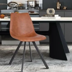 Ygo Stoel TILLY PU Cognac| Stoelen