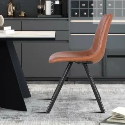 Ygo Stoel TILLY PU Cognac| Stoelen