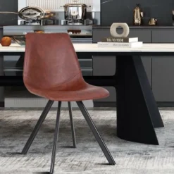 Ygo Stoel TILLY PU Donkerbruin| Stoelen