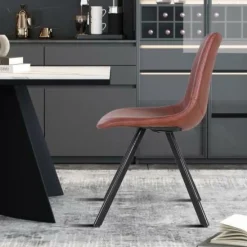 Ygo Stoel TILLY PU Donkerbruin| Stoelen