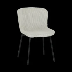 Ygo Stoel ZOEY Beige Ribfluweel| Stoelen