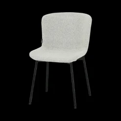 Ygo Stoel ZOEY Bouclé Lichtgrijs| Stoelen