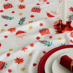 Ygo Tafelkleed OEKE 360 Wit/Rood/Groen| Tafellinnen & -Textiel