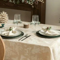 Ygo Tafelkleed WINTERLAND 240 Beige| Tafellinnen & -Textiel
