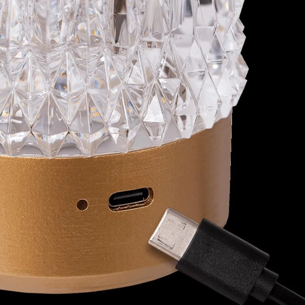 Ygo Tafellamp LILI Ø8 S/3 Mat Goud| Tafellampen