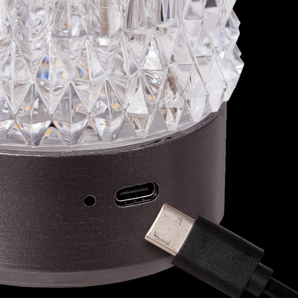 Ygo Tafellamp LILI Ø8 S/3 Zwart Chroom| Tafellampen