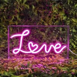 Ygo Tafellamp LOVE Led Roze| Decoratieve Accessoires|Kinderverlichting