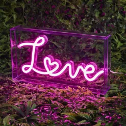 Ygo Tafellamp LOVE Led Roze| Decoratieve Accessoires|Kinderverlichting