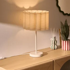 Ygo Tafellamp RONIA Beige m/Kap| Tafellampen