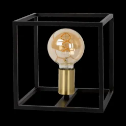 Ygo Tafellamp RUBEN 1Del. Zwart/Goud| Tafellampen