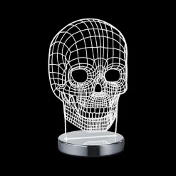 Ygo Tafellamp SKULL Transparant| Kinderverlichting|Decoratieve Accessoires