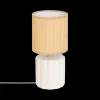 Ygo Tafellamp THYLIA Keramiek Wit m/Kap Beige| Tafellampen