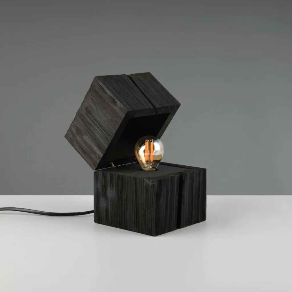 Ygo Tafellamp TREASURE Hout Zwart| Tafellampen