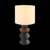 Ygo Tafellamp YALIU Keramiek Zwart met Kap Beige| Tafellampen