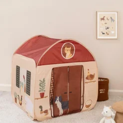 Ygo Tent HUIZIE Rood/Beige| Tapijten | Meubels