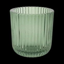 Ygo Theelichthouder RIBIS XL Glas Groen| Woondecoratie