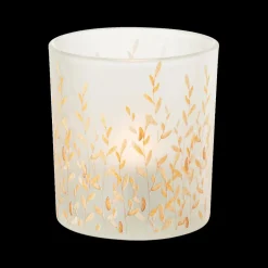 Ygo Theelichthouder SALLY Glas Oranje/Transp. XS| Woondecoratie