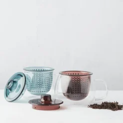 Ygo Theemok BOTOTHE Glas M/Filter Groen| Servies|Koffie & Thee