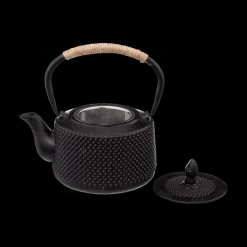 Ygo Theepot FLORRA Gietijzer Zwart 1l| Koffie & Thee