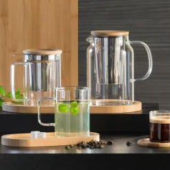 Ygo Theepot MIA Incl. Infuser Glas/Hout 90cl| Koffie & Thee