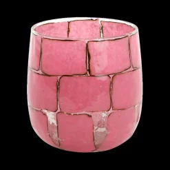 Ygo TL-Houder DRONERO L Glas Roze| Woondecoratie