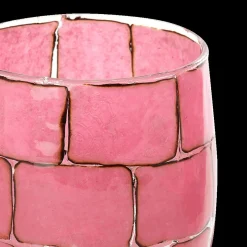 Ygo TL-Houder DRONERO L Glas Roze| Woondecoratie