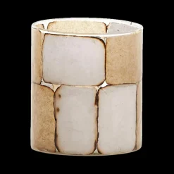 Ygo TL-Houder DRONERO L Glas Wit/Bruin| Woondecoratie