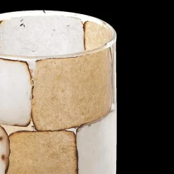 Ygo TL-Houder DRONERO L Glas Wit/Bruin| Woondecoratie