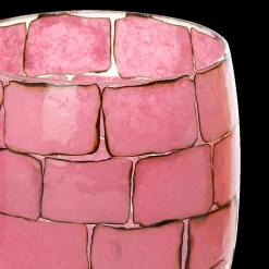Ygo TL-Houder DRONERO XL Glas Roze| Woondecoratie