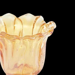 Ygo TL-Houder FLOWALY Glas Geel| Woondecoratie