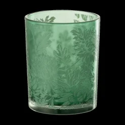 Ygo TL-Houder FLOWER Glas Mat Groen M| Woondecoratie