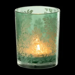 Ygo TL-Houder FLOWER Glas Mat Groen M| Woondecoratie