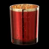 Ygo TL-Houder ROLI Glas Rood Rand Goud M| Woondecoratie