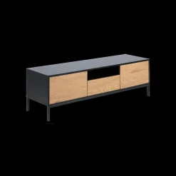 Ygo TV-Meubel BOKSKAP Zwart Wild Oak B140| Tv-Meubelen