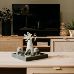 Ygo TV-meubel EIVISSA Sonoma Eik/Riet B150| Tv-Meubelen