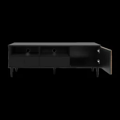 Ygo Tv-Meubel ERNESTO 2xNIS-2L-D B 138 Artisan Eik/Zwart| Tv-Meubelen