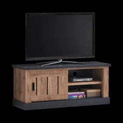 Ygo Tv-Meubel KAMIEL Industrial Oak/Rand Zwart| Tv-Meubelen