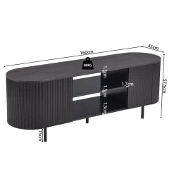 Ygo TV-meubel PORTO B160 Donkerbruin| Tv-Meubelen