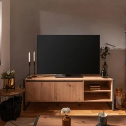 Ygo TV-meubel ROCKY Artisan Eik Anthraciet B160| Tv-Meubelen
